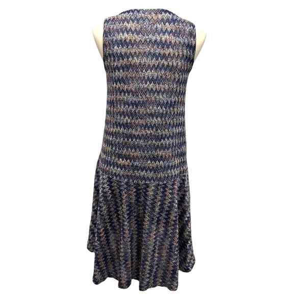 Maeve Westwater Chevron Knit V Neck Sleeveless Dress - Picture 7 of 13